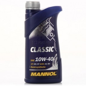 Масло моторное Mannol CLASSIC 10W-40 полусинтетическоt  бензиновый/дизельный 1 л