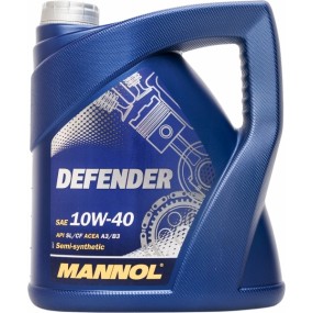  Mannol Defender SAE 10W-40 API SL/CF 5л. Масло моторное полусинтетическое